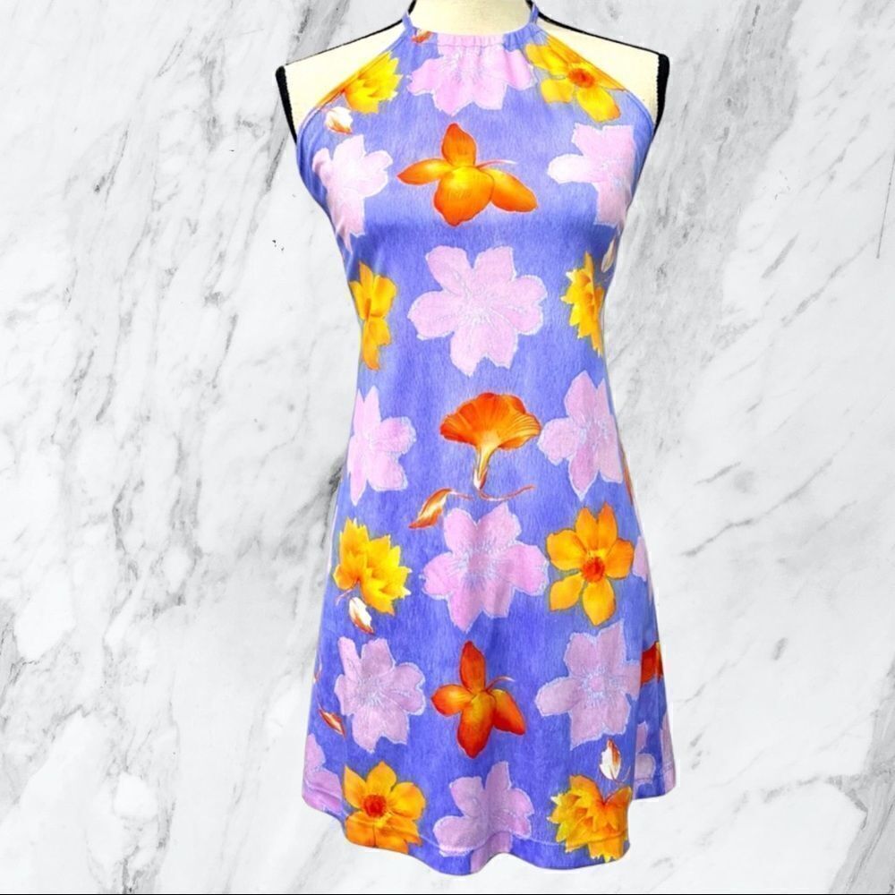 XHILARATION Halter Neck Floral Mini Sundress CUTE!